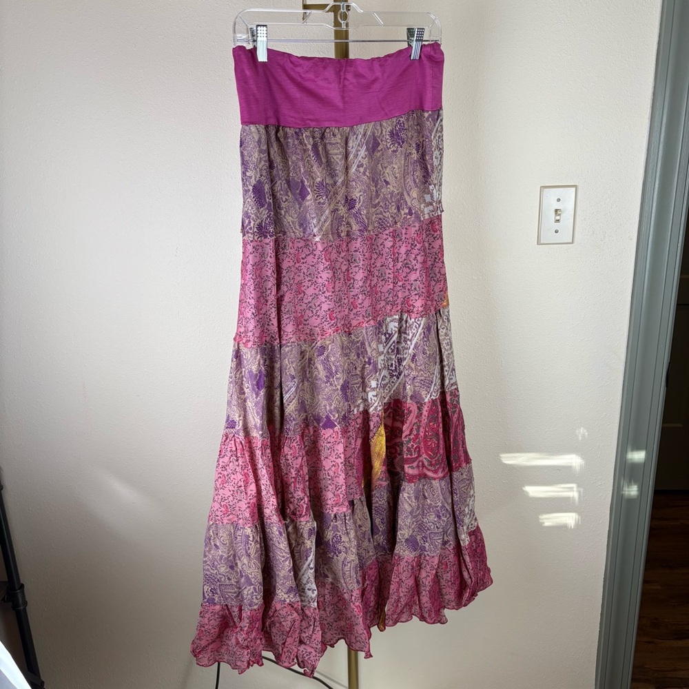 Paradise BOHO Pink and Purple with Gold Accents Women's Skirt
0163